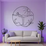 Warrior Three Flight Metal Wall Art | Yoga and Meditation Wall Decor