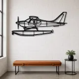 Silhouette d'avion Sportsman 2+2 en métal, Décoration murale en métal, Décor aéronautique, Décor d'aviation