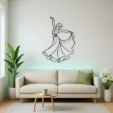 Stage Spotlight Dancer Metal Wall Art | Dance Silhouette Wall Decor