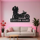 Personalized Cruiser Family with Child Metal Wall Art