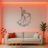 Stage Spotlight Dancer Metal Wall Art | Dance Silhouette Wall Decor