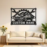 Personalized Classic Muscle Car Metal Wall Art