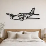 Silhouette d'avion Baron 58 en métal, Décoration murale en métal, Décor aéronautique, Cadeau pour aviateur