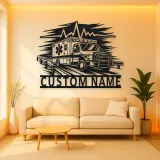 Personalized Highway Ambulance Heartbeat Metal Wall Art