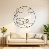 Child Pose Calm Metal Wall Art | Yoga and Meditation Wall Decor