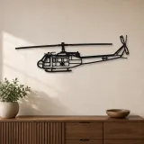 Silhouette en métal du UH-1 Iroquois Huey 1970, Décoration murale en métal, Décor aéronautique, Décorateur aviateur
