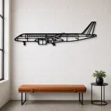 Silhouette en métal d'avion E190-E2, décoration murale en métal, décoration aéronautique, cadeau pour aviateurs