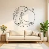 Upward Dog Flow Metal Wall Art | Yoga and Meditation Wall Decor