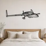 Insegna in metallo silhouette dell'aereo Cozy MK IV Angle, Silhouette di aerei in metallo, Decorazione murale aviazione, Decorazione per aviatori