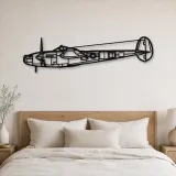 Silhouette d'avion en métal P-38L Lightning 1945, décoration murale aéronautique