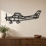 Silhouette en métal d'avion C182, Décoration murale en métal, Décor aéronautique, Cadeau pour aviateur