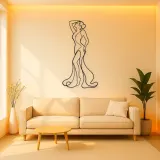 Sculptural Body Arc Metal Wall Art | Feminine Figure Wall Decor