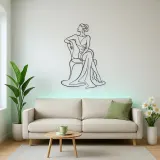 Graceful Chair Muse Metal Wall Art | Fashion Figure Wall Decor