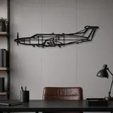 Silhouette d'avion U-28A Draco en métal, Décoration murale en métal, Décor aéronautique, Décor d'aviation