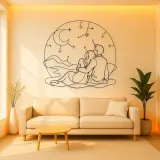 Stargazing Lovers Metal Wall Art | Romantic Couple Decor