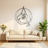 Aerial Silk Dancer Metal Wall Art | Aerial Dance Wall Decor