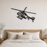 Silhouette en métal d'hélicoptère 407GX Angle, décoration murale, cadeau d'anniversaire, silhouette d'appareil