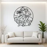 Country Line Dance Metal Wall Art | Couple Dance Wall Decor