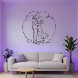 Anniversary Embrace Metal Wall Art | Romantic Couple Decor