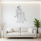 Crossed Leg Fashion Pose Metal Wall Art | Fashion Figure Wall Decor