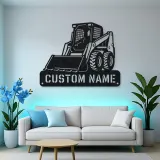 Personalized Skid Steer Loader Front Bucket Metal Wall Art