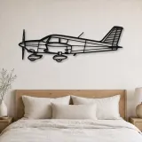 Silhouette en métal d'avion Cherokee PA-28-140, Décoration murale en métal, Décor aéronautique, Cadeau pour aviateur