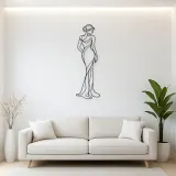 Standing Contrapposto Metal Wall Art | Feminine Figure Wall Decor