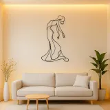 Arched Back Flow Metal Wall Art | Feminine Figure Wall Decor