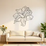 Reclining Flower Pose Metal Wall Art | Botanical Woman Wall Decor