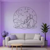 Stargazing Lovers Metal Wall Art | Romantic Couple Decor