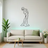 Standing Back Arch Metal Wall Art | Feminine Figure Wall Decor