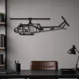 Silhouette en métal du UH-1-Med Huey, Décoration murale en métal, Décor aéronautique, Décorateur aviateur