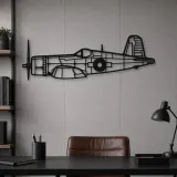 Silhouette en métal d'avion FG-1D Corsair, décoration murale en métal, décoration aéronautique, cadeau pour aviateurs