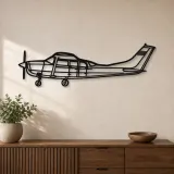 Silhouette d'avion en métal 206, Décoration murale en métal, Décor aéronautique, Décorateur aviateur