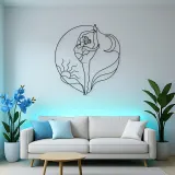 Standing Split Line Metal Wall Art | Yoga and Meditation Wall Decor