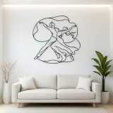 Contemporary Duet Curve Metal Wall Art | Couple Dance Wall Decor