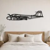 Silhouette d'avion en métal A-6 Intruder, Décoration murale aéronautique