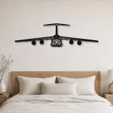 Silhouette en métal d'avion C-5 Galaxy Front, Décoration murale en métal, Décor aéronautique, Cadeau pour aviateur