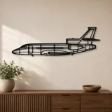 Insegna in metallo silhouette dell'aereo Falcon 900EX, Silhouette di aerei in metallo, Decorazione da parete aviatore