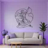 Bharatanatyam Pose Metal Wall Art | Dance Silhouette Wall Decor