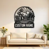 Personalized Fisherman Big Catch Boat Metal Wall Art