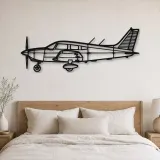 Silhouette d'avion PA-28 en métal, Décoration murale en métal, Décor aéronautique, Décor d'aviation