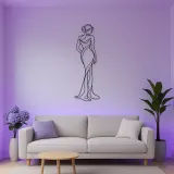 Standing Contrapposto Metal Wall Art | Feminine Figure Wall Decor