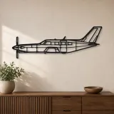 Silhouette en métal d'avion PA-46 Malibu, Décoration murale en métal, Décor aéronautique, Cadeau pour aviateur