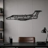 Silhouette en métal d'avion Phenom 300, Décoration murale en métal, Décor aéronautique, Cadeau pour aviateur