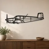 Silhouette d'avion Bonanza F35 en métal, Décoration murale en métal, Décor aéronautique, Décor d'aviation