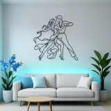 Rumba Body Line Metal Wall Art | Couple Dance Wall Decor