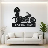 Personalized Cruiser Couple Metal Wall Art with Lifted Heel