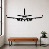 Silhouette d'avion en métal 737-800NG Front, décoration murale en métal, décoration aéronautique, cadeau pour pilote