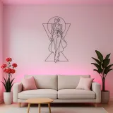 Geometric Runway Muse Metal Wall Art | Fashion Figure Wall Decor